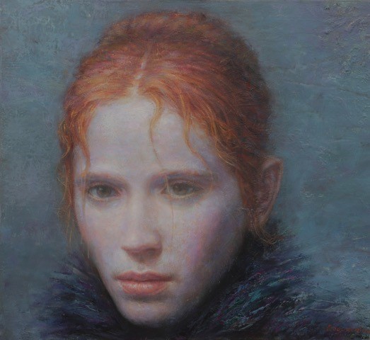Oleg Bogomolov, Sie, 2024, Öl auf Leinwand, Ausstellung Die Kraft der Frauen Berlin