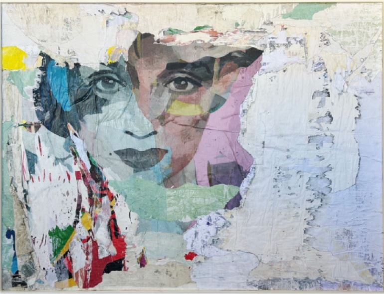 Pola Brändle, Shanty Eyes, 2025, Collage-Decollage, Ausstellung Die Kraft der Frauen Berlin