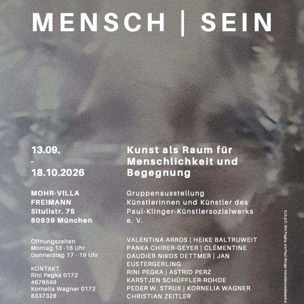 Ausstellung MENSCH | SEIN Mohrvilla Freimann 2026